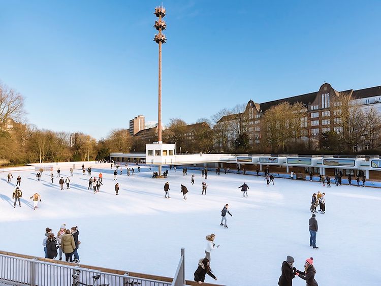 Eisbahnen und Schlittschuhlaufen Hamburg -