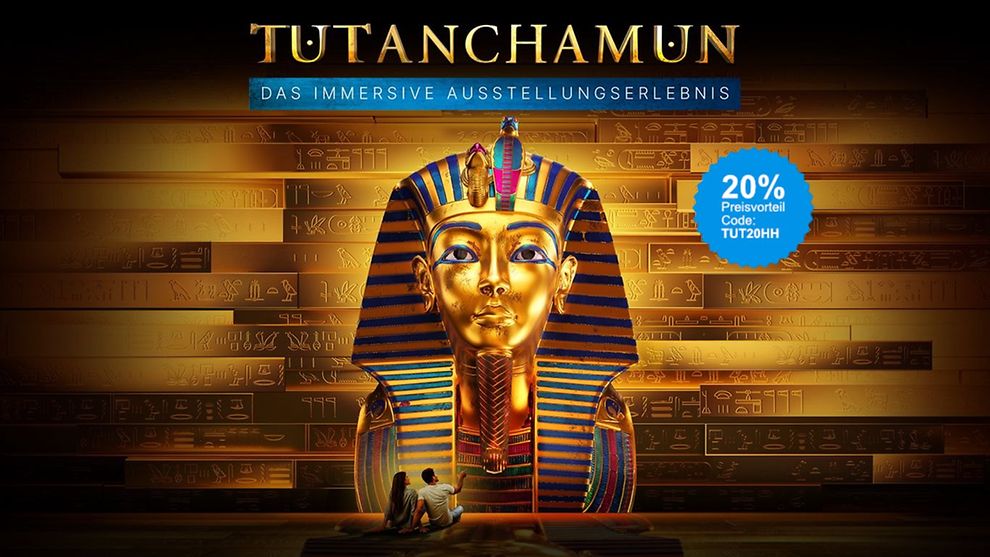  Grafik für die Ausstellung Tutanchamun mit 20 Prozent Rabatt